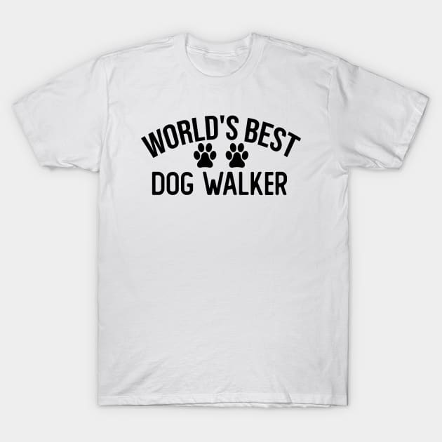 world s best dog walker dogs walking T-Shirt by T-shirt verkaufen